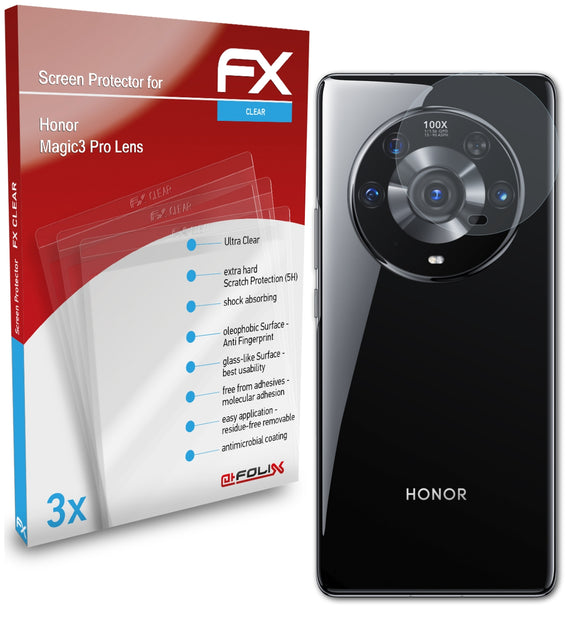 atFoliX FX-Clear Schutzfolie für Honor Magic3 Pro Lens