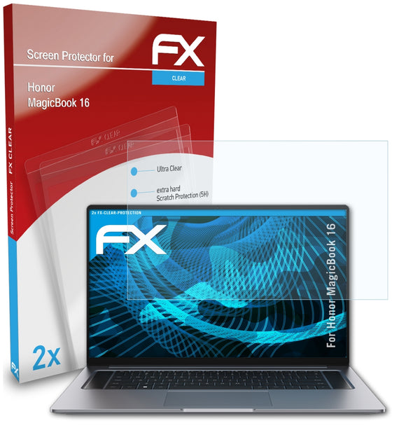 atFoliX FX-Clear Schutzfolie für Honor MagicBook 16