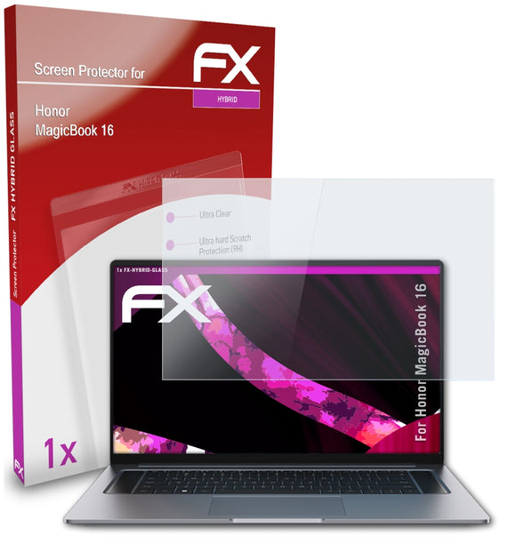 atFoliX FX-Hybrid-Glass Panzerglasfolie für Honor MagicBook 16