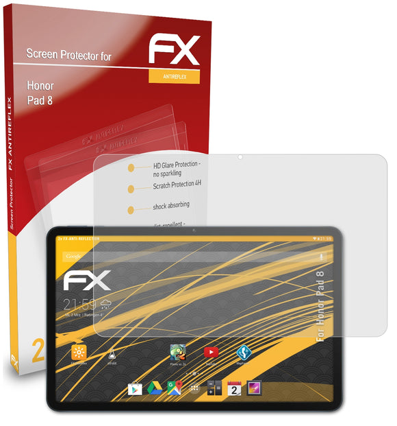 atFoliX FX-Antireflex Displayschutzfolie für Honor Pad 8