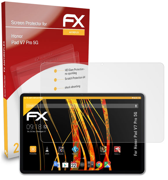 atFoliX FX-Antireflex Displayschutzfolie für Honor Pad V7 Pro 5G
