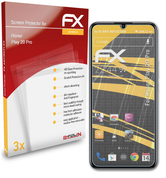 atFoliX FX-Antireflex Displayschutzfolie für Honor Play 20 Pro