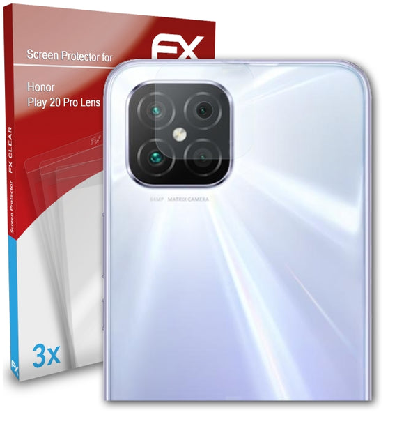 atFoliX FX-Clear Schutzfolie für Honor Play 20 Pro Lens