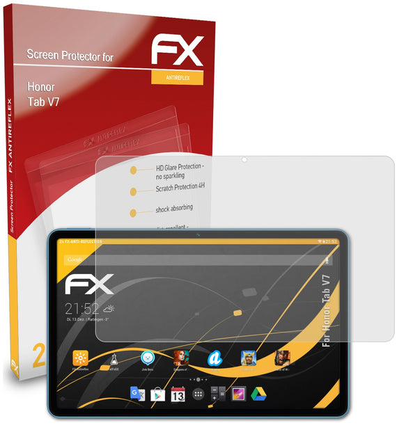 atFoliX FX-Antireflex Displayschutzfolie für Honor Tab V7