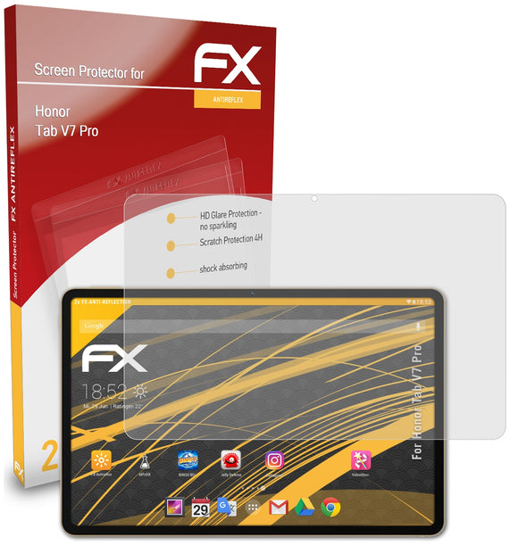 atFoliX FX-Antireflex Displayschutzfolie für Honor Tab V7 Pro