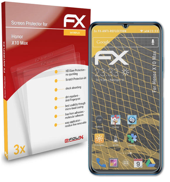 atFoliX FX-Antireflex Displayschutzfolie für Honor X10 Max