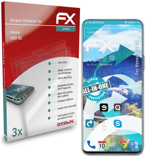 atFoliX FX-ActiFleX Displayschutzfolie für Honor X20 SE
