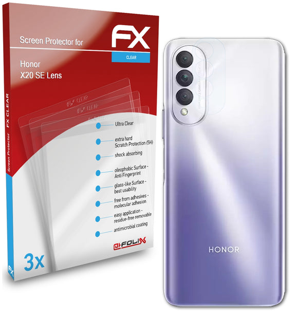 atFoliX FX-Clear Schutzfolie für Honor X20 SE (Lens)
