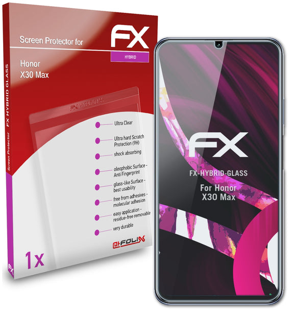 atFoliX FX-Hybrid-Glass Panzerglasfolie für Honor X30 Max