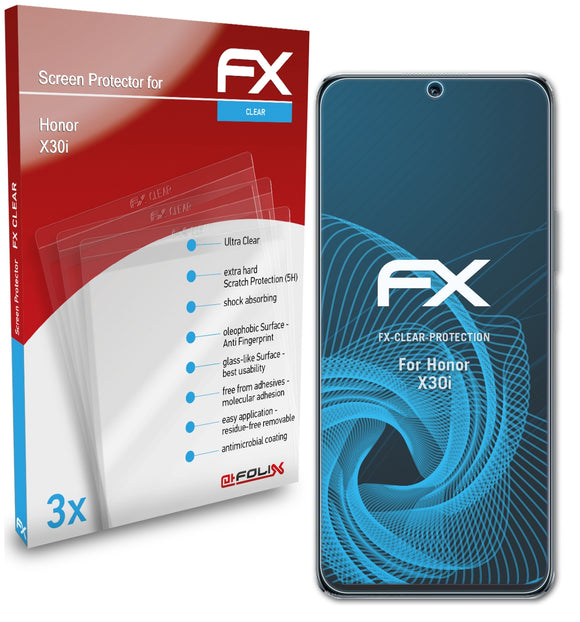 atFoliX FX-Clear Schutzfolie für Honor X30i