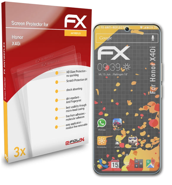 atFoliX FX-Antireflex Displayschutzfolie für Honor X40i