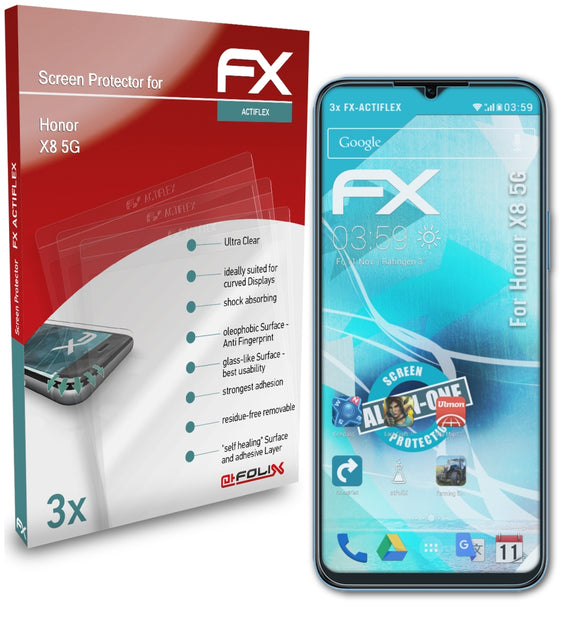 atFoliX FX-ActiFleX Displayschutzfolie für Honor X8 5G