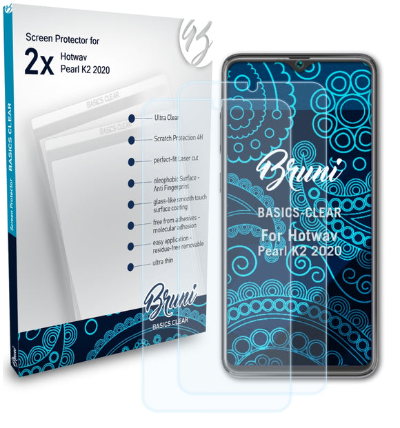 Bruni Basics-Clear Displayschutzfolie für Hotwav Pearl K2 (2020)