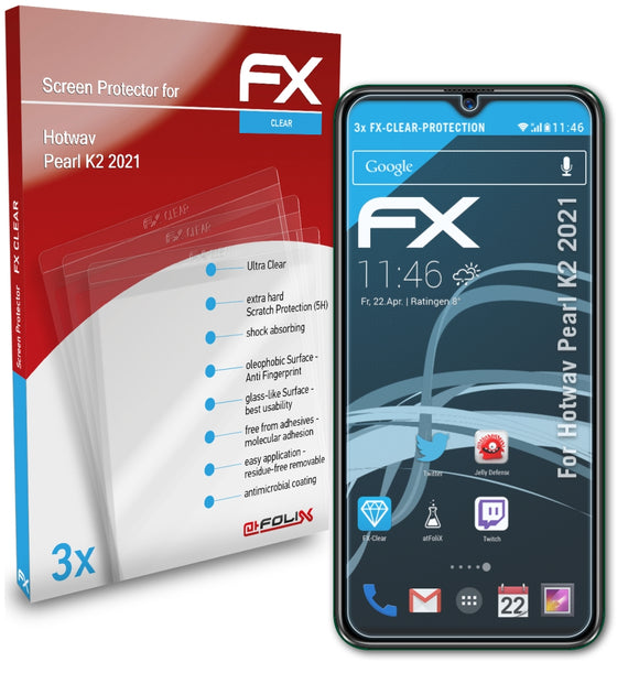 atFoliX FX-Clear Schutzfolie für Hotwav Pearl K2 (2021)