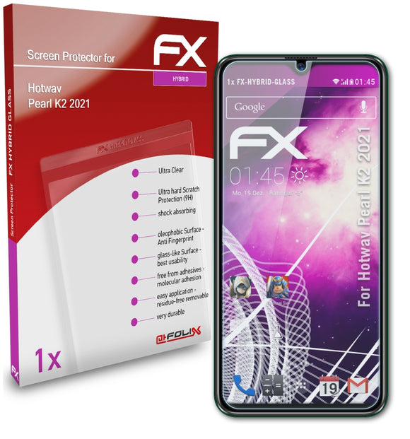 atFoliX FX-Hybrid-Glass Panzerglasfolie für Hotwav Pearl K2 (2021)