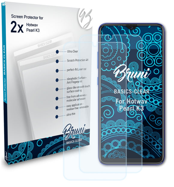Bruni Basics-Clear Displayschutzfolie für Hotwav Pearl K3