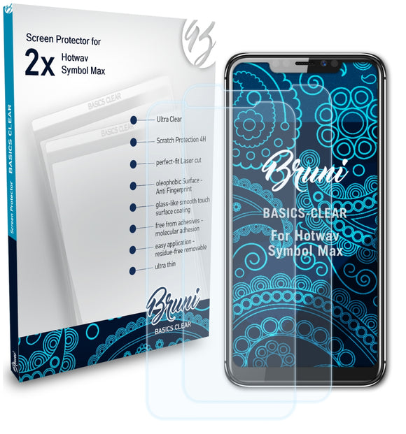 Bruni Basics-Clear Displayschutzfolie für Hotwav Symbol Max