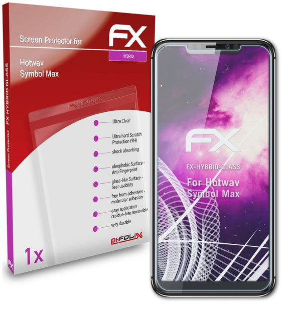 atFoliX FX-Hybrid-Glass Panzerglasfolie für Hotwav Symbol Max