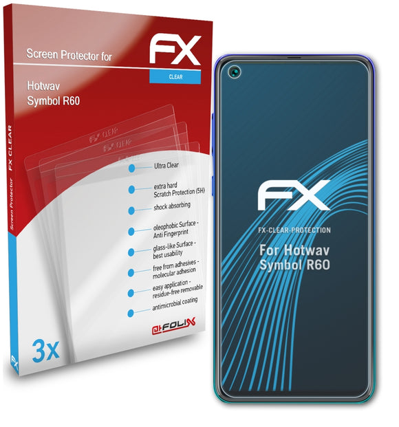 atFoliX FX-Clear Schutzfolie für Hotwav Symbol R60
