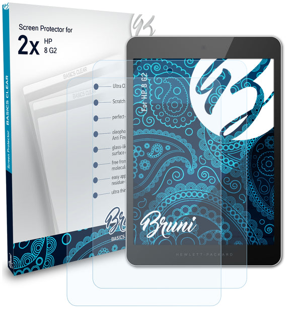 Bruni Basics-Clear Displayschutzfolie für HP 8 G2