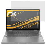 Panzerfolie atFoliX kompatibel mit HP Chromebook x360 14c-ca0430ng, entspiegelnde und stoßdämpfende FX (2X)