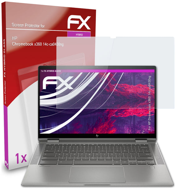 atFoliX FX-Hybrid-Glass Panzerglasfolie für HP Chromebook x360 (14c-ca0430ng)