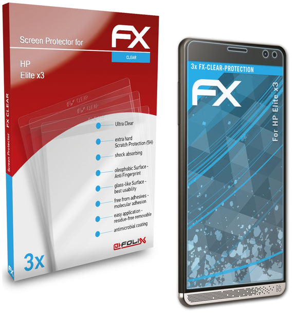 atFoliX FX-Clear Schutzfolie für HP Elite x3