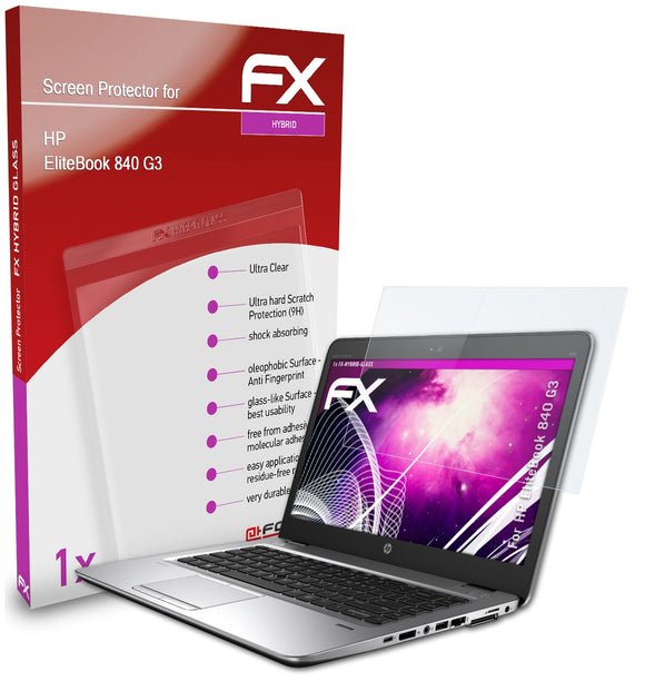 atFoliX FX-Hybrid-Glass Panzerglasfolie für HP EliteBook 840 G3