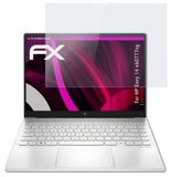 Glasfolie atFoliX kompatibel mit HP Envy 14 eb0777ng, 9H Hybrid-Glass FX