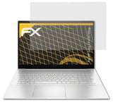 Panzerfolie atFoliX kompatibel mit HP Envy 17-cr0755ng, entspiegelnde und stoßdämpfende FX (2X)