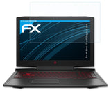 atFoliX Schutzfolie kompatibel mit HP Omen 15-ce033ng 15,6 inch, ultraklare FX Folie (2X)