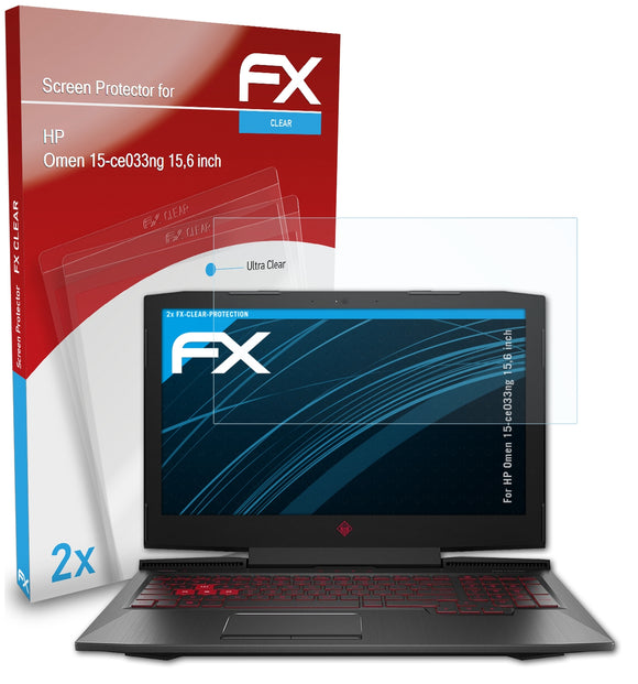 atFoliX FX-Clear Schutzfolie für HP Omen 15-ce033ng (15,6 inch)