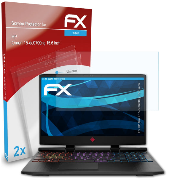 atFoliX FX-Clear Schutzfolie für HP Omen 15-dc0700ng (15.6 inch)