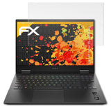 Panzerfolie atFoliX kompatibel mit HP Omen 15-ek0456ng, entspiegelnde und stoßdämpfende FX (2X)