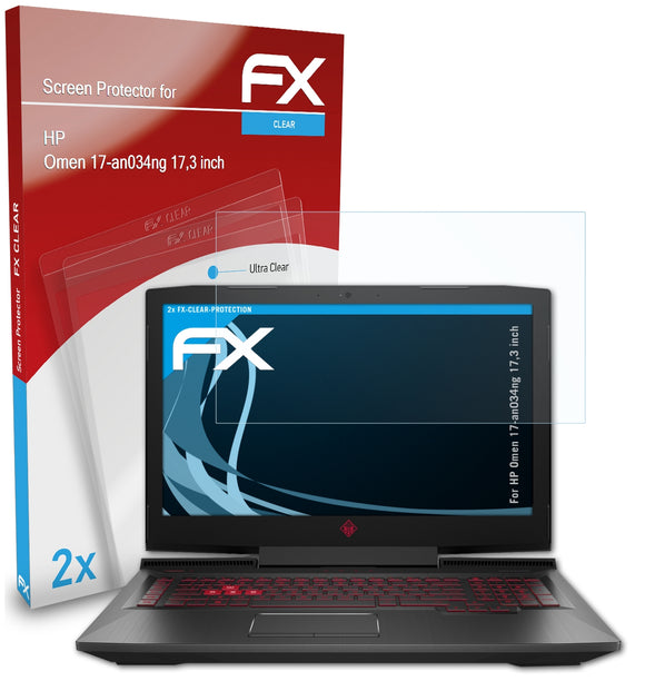 atFoliX FX-Clear Schutzfolie für HP Omen 17-an034ng (17,3 inch)