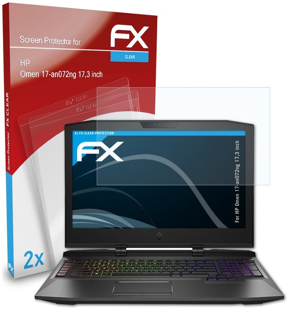atFoliX FX-Clear Schutzfolie für HP Omen 17-an072ng (17,3 inch)