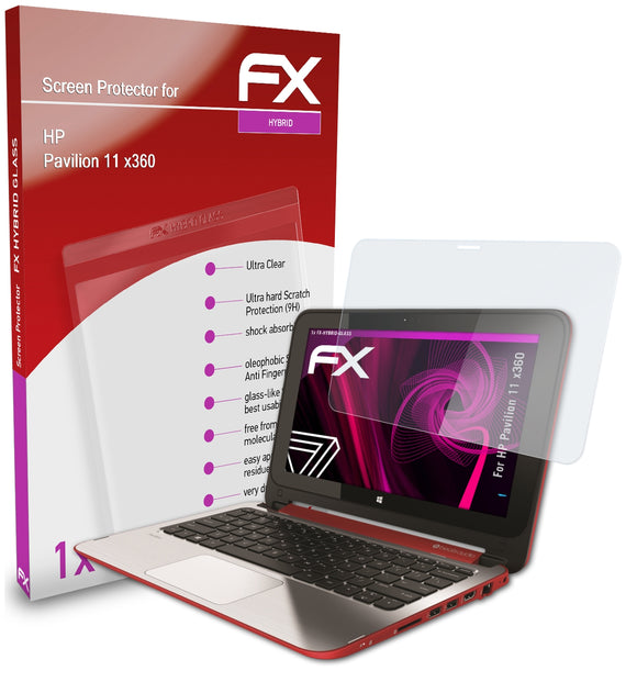 atFoliX FX-Hybrid-Glass Panzerglasfolie für HP Pavilion 11 x360