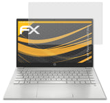 Panzerfolie atFoliX kompatibel mit HP Pavilion 14-ec0735ng, entspiegelnde und stoßdämpfende FX (2X)