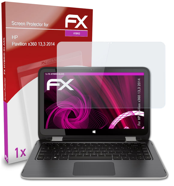 atFoliX FX-Hybrid-Glass Panzerglasfolie für HP Pavilion x360 13,3 (2014)