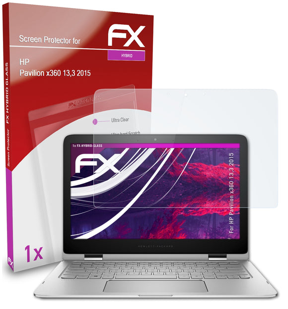 atFoliX FX-Hybrid-Glass Panzerglasfolie für HP Pavilion x360 13,3 (2015)