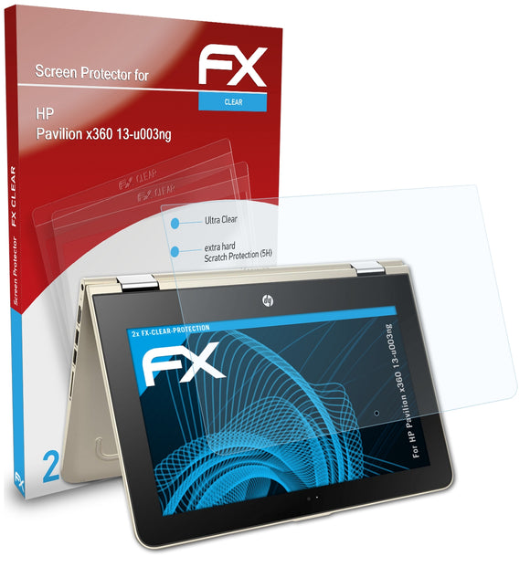 atFoliX FX-Clear Schutzfolie für HP Pavilion x360 (13-u003ng)