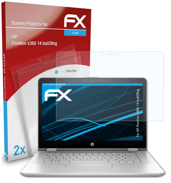 atFoliX FX-Clear Schutzfolie für HP Pavilion x360 14-ba028ng