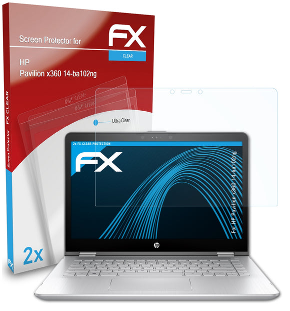 atFoliX FX-Clear Schutzfolie für HP Pavilion x360 14-ba102ng