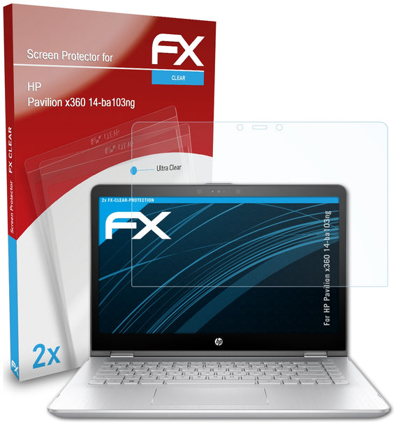 atFoliX FX-Clear Schutzfolie für HP Pavilion x360 14-ba103ng