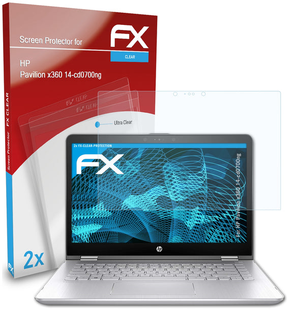 atFoliX FX-Clear Schutzfolie für HP Pavilion x360 14-cd0700ng