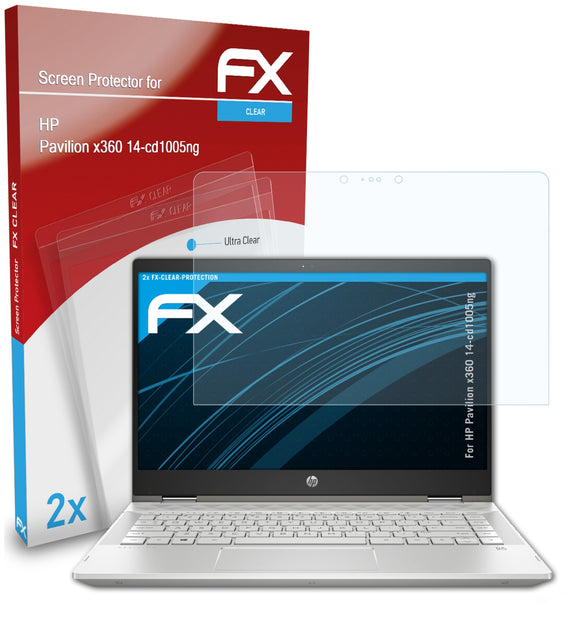 atFoliX FX-Clear Schutzfolie für HP Pavilion x360 14-cd1005ng