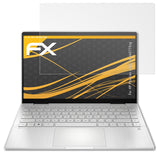 Panzerfolie atFoliX kompatibel mit HP Pavilion x360 14-ek0775ng, entspiegelnde und stoßdämpfende FX (2X)