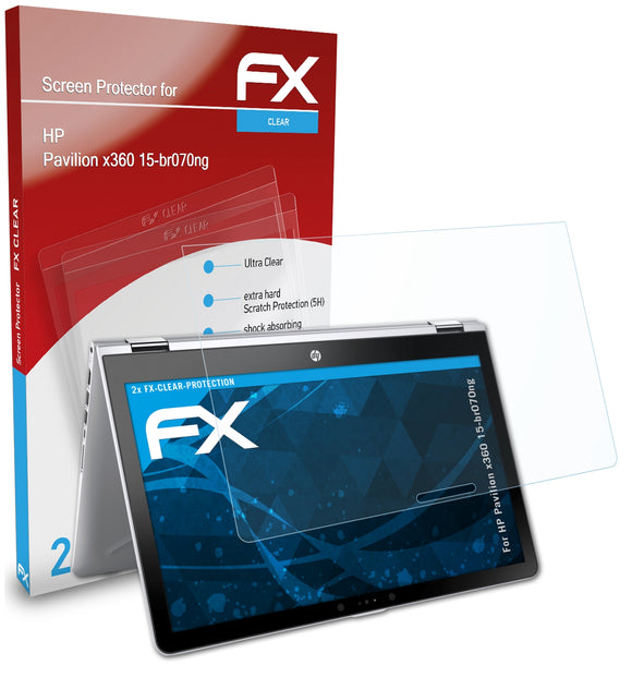 atFoliX FX-Clear Schutzfolie für HP Pavilion x360 15-br070ng