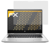 Panzerfolie atFoliX kompatibel mit HP ProBook X360 435 G7, entspiegelnde und stoßdämpfende FX (2X)