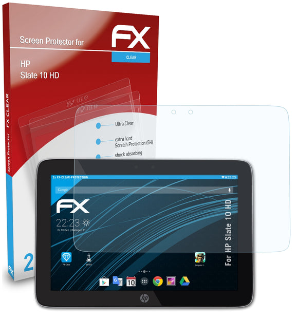 atFoliX FX-Clear Schutzfolie für HP Slate 10 HD